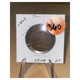 1865 Two Cent - very fine