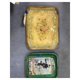 2 - Vintage Metal Trays