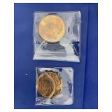 2 Copper .999 Fine 1 AVDP Oz Coins