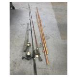 6 Pcs - Fishing Rods & Reels - Cane Pole