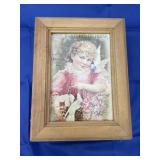 Wooden Box w/Hair Tools