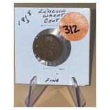 1918 - s Lincoln Wheat Cent - fine