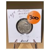 1924 - P Buffalo Nickel - Good