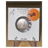 1918 - p Lincoln Wheat Cent - fine