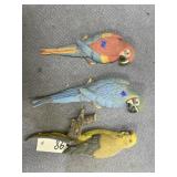 3 Pcs - Bird Wall Hanging Dï¿½cor