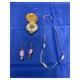 Small Clock & Earrings