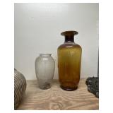2 - Large Glass Vases 20"H