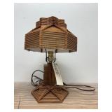 Wooden Popsicle Lamp w/Shade