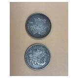 2 - 1921 Morgan Dollars