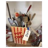 Popcorn Bucket w/Kitchen Utensils