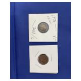 Rare Nazi Swastika Penny & Canadian Silver Coin