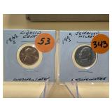 1969 - s Jefferson Nickel & Lincoln Cent - Uncir.