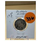 1930 - p Buffalo Nickel - very fine