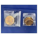 2 Copper .999 Fine 1 AVDP Oz Coins