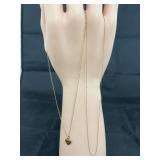 2 - 10k Necklaces .3 gr & 1.6 gr