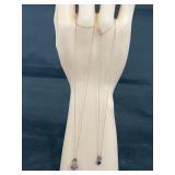 2 - 10K Necklaces 1.6 gr w/amethyst &