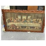 Framed Pic "The Last Supper" 19"x33-1/2"