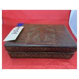 Wooden Box w/Small Tray - Scissors & More