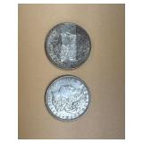 2- 1921 Morgan Dollars