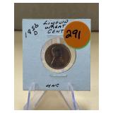 1956 - D Uncirculated Lincoln Wheat Cent