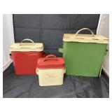 3 Pc - Metal Canister Set