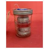 Glass Jar w/Daisy Pointed BB
