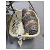 Lamp Shade - Rug - Sheet in Laundry Basket