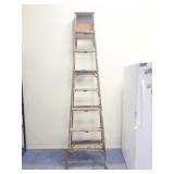 8-Foot Wooden Folding Ladder
