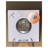 1935 - d Lincoln Wheat Cent - ext fine