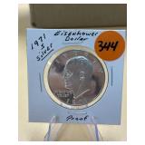1971 - s Silver Proof Eisenhower Dollar Uncir