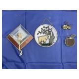 4 Pcs- Stained Glass Dï¿½cor