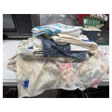 Pile of Assorted Linens - Curtains - Towels