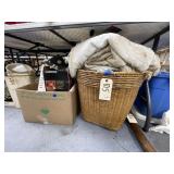 Large Basket w/Linens & Blankets - Scarecrow