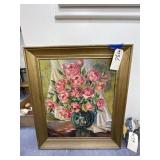 Framed Flower Painting 25"x29"
