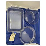 3 Pcs - Pyrex Bowls & Pans