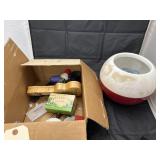 Glass Bowl w/Assorted Dï¿½cor - Mini Guitar Box