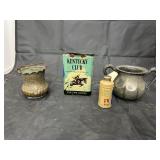 4 Pcs - Tobacco Tins - Mini Metal Pots