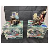 2 Pcs - Skeleton Die Hard Surfer Figurine NIB