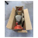 Box of Vintage Kitchen Utensils & Kool Aid Mug