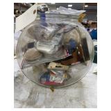 Plastic fish Bowl w/Thumb Tacks & More