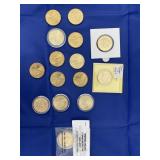 15 Uncirculated Presidential Dollar Coins
