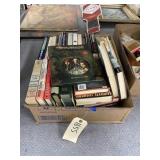 Box of Assorted Books & CD & More