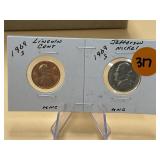 1969 - s Lincoln Cent & Jefferson Nickel