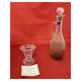 Decanter & Crystal Candle Holder