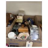 Sea Shells - Rock Collection - Tin - Wooden Box