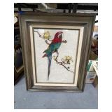 Framed Bird Painting 20"x24"
