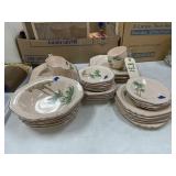 Limoges Peach Plates - Bowls - Gravy Boat