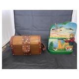 2 Pcs - Wooden Purse & Hunting Clock