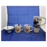 4 Pcs - Mugs & Oriental Bowl