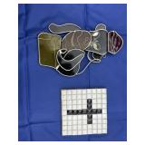 2 Pcs - Stained Glass Monkey & Tile Coaster
